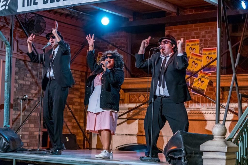 The Blues Brothers performing at the OI Meetup