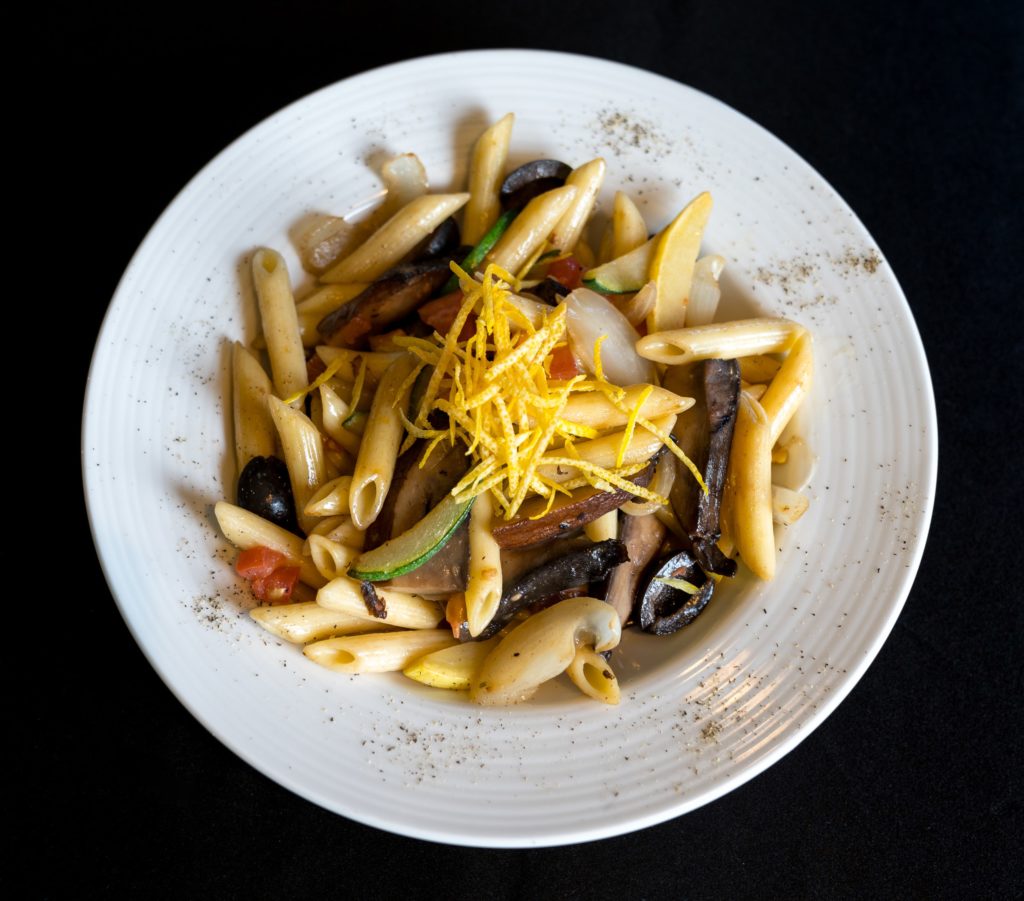 Penne pasta with vegetables